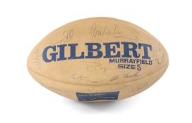 RUGBY UNION CLUB HOUSE: BRITISH & IRISH LIONS SIGNED SOUVENIR BALL, from the 1993 tour of New