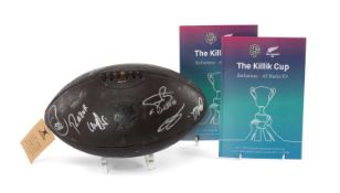 RUGBY UNION CLUB HOUSE: BARBARIANS SIGNED REPLICA RUGBY BALL, signed by the Barbarians players at