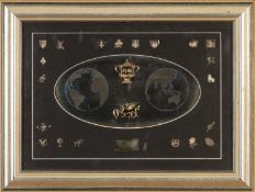 RUGBY UNION CLUB HOUSE: RUGBY WORLD CUP 1999 LIMITED EDITION (128/2000) COMMEMORATIVE PLAQUE, silver