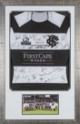 RUGBY UNION CLUB HOUSE: SIGNED BARBARIANS BLOOD JERSEY FROM BRITISH & IRISH LIONS V BARBARIANS AT