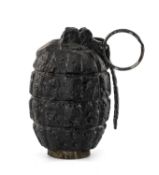 MILITARY CLUB HOUSE: WW1 INERT TYPE 23 BRITISH MILLS RIFLE GRENADE, striker handle, base plug, 10cms