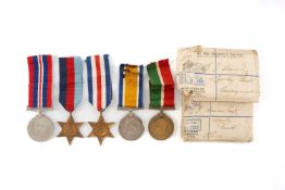 MILITARY CLUB HOUSE: TWO BRITISH MEDAL GROUPS, comprising WWI British War and Mercantile Marine