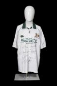 RUGBY UNION CLUB HOUSE: SIGNED SOUTH AFRICA SPRINGBOK JERSEY CIRCA 2008, Canterbury branded jersey