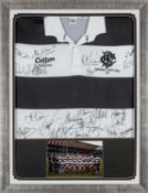 RUGBY UNION CLUB HOUSE: SIGNED BARBARIANS BLOOD JERSEY FROM BARBARIANS V SOUTH AFRICA, 4TH