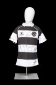 RUGBY UNION CLUB HOUSE: SIGNED BARBARIANS BLOOD JERSEY FROM BARBARIANS V SWANSEA, 31ST MAY 2023,