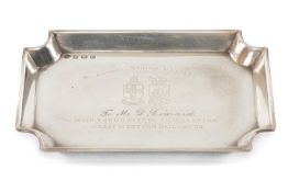 POLITICAL/RAILWAY CLUBHOUSE: GWR 1926 GENERAL STRIKE COMMEMORATIVE SILVER DISH, A.C. Bloxham Ltd.,