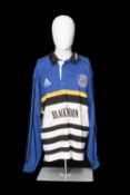 RUGBY UNION CLUB HOUSE: SIGNED BATH MATCH JERSEY, Adidas branded jersey with embroidered Bath patch,