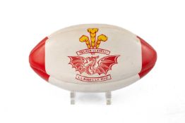 RUGBY UNION CLUB HOUSE: LLANELLI RFC AUTOGRAPHED BALL with 16 signatures of Llanelli players,