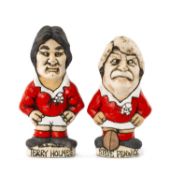 RUGBY UNION CLUB HOUSE: TERRY HOLMES & STEVE FENWICK GROGGS by John Hughes, Terry Holmes wearing No.