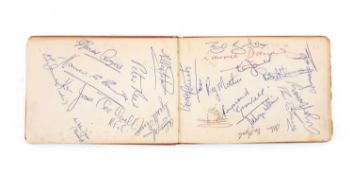 AUTOGRAPH & EPHEMERA CLUB HOUSE: SIGNATURES INCLUDING MICK JAGGER & WELSH INTEREST, contained in a