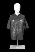 RUGBY UNION CLUB HOUSE: SIGNED NEW ZEALAND ALL BLACKS REPLICA JERSEY, Adidas branded jersey with