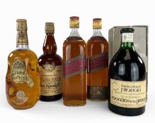 WINE, WHISKY & SPIRITS CLUBHOUSE: ASSORTED 1970/80's BLENDED WHISKY including, two bottles of
