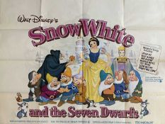 CINEMA CLUB HOUSE: WALT DISNEY'S SNOW WHITE (1975) An original re-release quad poster showcasing the