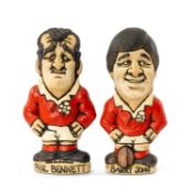 RUGBY UNION CLUB HOUSE: PHIL BENNETT & BARRY JOHN GROGGS, Phil Bennet wearing his Welsh outside half