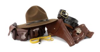 MILITARY CLUB HOUSE: BRITISH FIVE-POCKET 1903 PATTERN BANDOLIER, leather, brass rivets, fifty