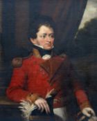 EARLY 19TH C. ENGLISH SCHOOL oil on canvas - Portrait of Sir Robert Shafto Hawks Kt. (1768 -