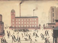 ‡ LAURENCE STEPHEN LOWRY RBA RA (British, 1887-1976) offset lithograph on wove - 'Mill Scene',