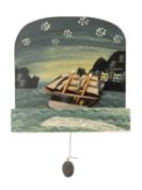‡ JOHN MALTBY (British, 1936-2020) painted wood & card automaton - 'The sloop 'PETER GRIMES'
