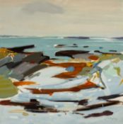 ‡ JOHN CUNNINGHAM RGI D LITT (Scottish, 1926-1998) oil on canvas - Colonsay, signed, label verso,
