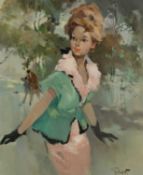 ‡ PIERRE GRISOT (French, 1911-1995) oil on canvas - 'Suzy', signed, titled verso, 53 x 44cms