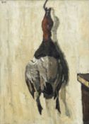 ‡ SIR KYFFIN WILLIAMS RA (Welsh 1918-2006) oil on canvas - entitled verso, 'Male Pochard', signed