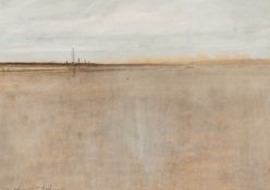 ‡ ROGER CECIL (Welsh 1942-2015) mixed media on paper - entitled verso, 'Coastland' on David
