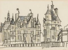 ‡ SIR KYFFIN WILLIAMS RA (Welsh 1918-2006) pencil and watercolour - iconic Loire Chateaux entitled