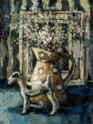 ‡ WENDY MURPHY (Welsh b.1956) oil on board - entitled verso, 'Spot', signed with initials and signed