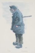 ‡ SIR KYFFIN WILLIAMS RA (Welsh 1918-2006) limited edition (111/150) lithograph - standing farmer