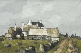 ‡ SIR KYFFIN WILLIAMS RA (Welsh 1918-2006) oil on canvas - farmhouse, Anglesey (believed to be