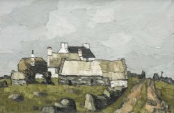 ‡ SIR KYFFIN WILLIAMS RA (Welsh 1918-2006) oil on canvas - farmhouse, Anglesey (believed to be