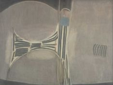 ‡ ERNEST ZOBOLE (Welsh 1927-1999) oil on canvas - entitled verso 'Painting About a Landscape' on