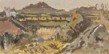 ‡ HOWARD ROBERTS (Welsh 1922-2001) oil on board - entitled verso, 'St Davids' on Howard Roberts