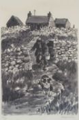‡ SIR KYFFIN WILLIAMS RA (Welsh 1918-2006) limited edition (23/150) print - entitled 'Farmer with