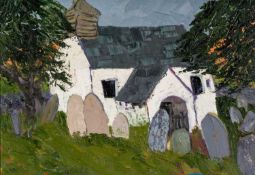 ‡ GWILYM PRICHARD (Welsh 1931-2015) oil on canvas - entitled verso, 'Capel-y-Ffin' on Martin