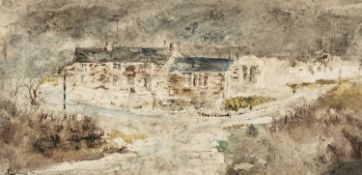 ‡ JOHN KNAPP-FISHER (1931-2015) watercolour - Ty Cwmwdig, Berea, near St David's, Pembrokeshire,