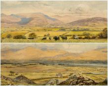 JOHN BRETT (1831-1902) oil on panel (a pair) - entitled verso, 'Menai Straits from Anglesey' and the