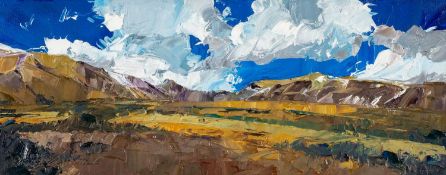 ‡ DAVID GROSVENOR (b.1956) oil on canvas - entitled verso, 'Y Braich, Ogwen Valley I', signed, 19