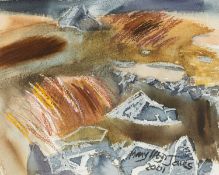 ‡ MARY LLOYD JONES (Welsh b.1934) mixed media - entitled verso, 'Hyddgen', signed and dated 2001, 20