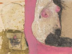 ‡ ROGER CECIL (Welsh 1942-2015) mixed media on card - erotic semi-abstract, 12 x 16cms Provenance: