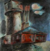 ‡ CLIVE HICKS-JENKINS (Welsh b.1951) acrylic on paper - entitled verso, 'St Anne's Old Lighthouse