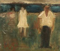 ‡ WILL ROBERTS (Welsh 1907-2000) oil on canvas - entitled verso, 'Dream Shore', signed with