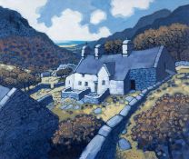 ‡ CHRIS NEALE (b.1966) acrylic on board - entitled verso, 'Nantmor' on Ffin-y-Parc Gallery label,