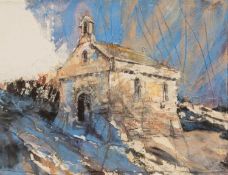 ‡ DAVID TRESS (b.1955) mixed media and paper construction - entitled verso, 'St. Nons, Pembrokeshire