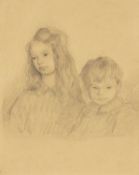 ‡ AUGUSTUS JOHN (1878-1961) pencil - entitled verso, 'Two Children' on Martin Tinney Gallery