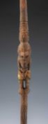 RAMU FIGURAL CARVED SPEAR SHAFT, Papua New Guinea, craved with a spirit figure (repaired)