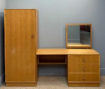 MCM MEREDEW LIGHT OAK COMBINATION WARDROBE & DRESSING TABLE SUITE, 153 (h) x 182 (w) x 46cms (d)