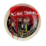 NEALE HOWELLS (b.1965) mixed media on ceramic plate - entitled, 'Onsy', signed and dated verso 2025,