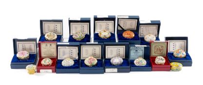 'HALCYON DAYS' ENAMEL SNUFF BOXES, 1978-2006, including Year Box 1978, Silver Wedding (1978?),