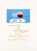 DAVID HOCKNEY (British b.1937) commemorative wine label print for Chateau Mouton Rothschild 2014